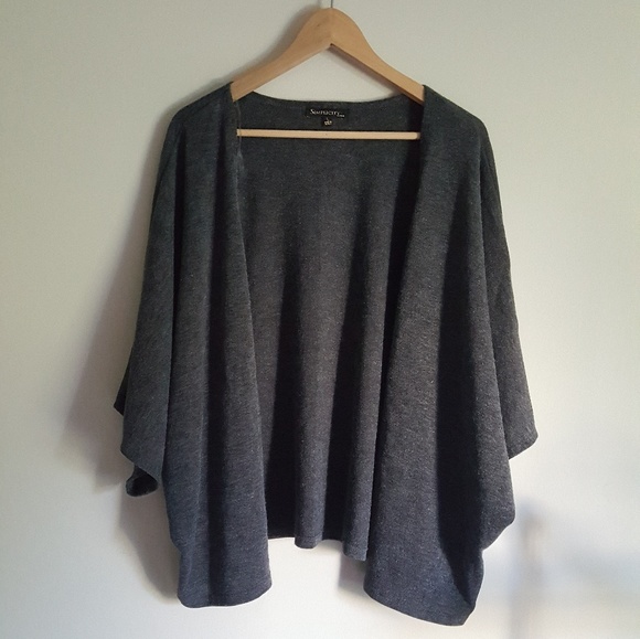 NWT Simplicity Soft Grey Batwing Cardigan - Picture 2 of 3